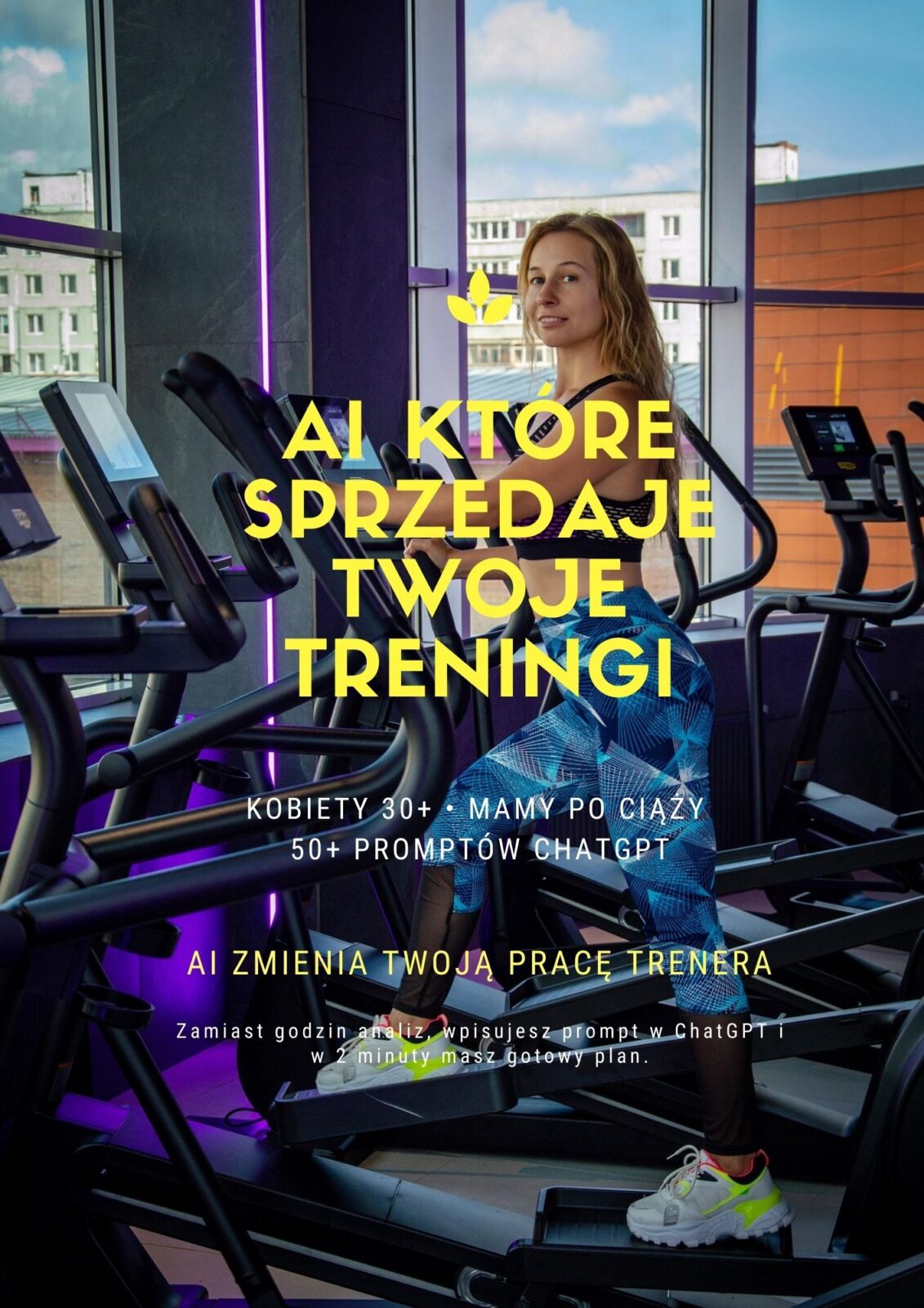 Home niebieski joga fitness ulotka